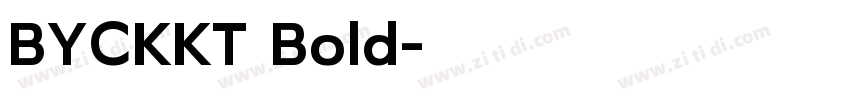 BYCKKT Bold字体转换